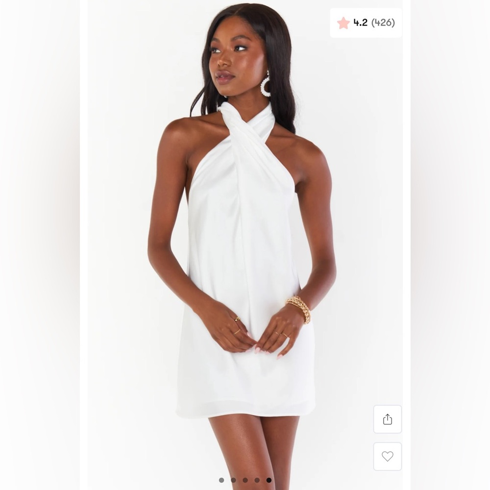 Show Me Your MuMu Jasmine Halter Mini Dress in Ivory